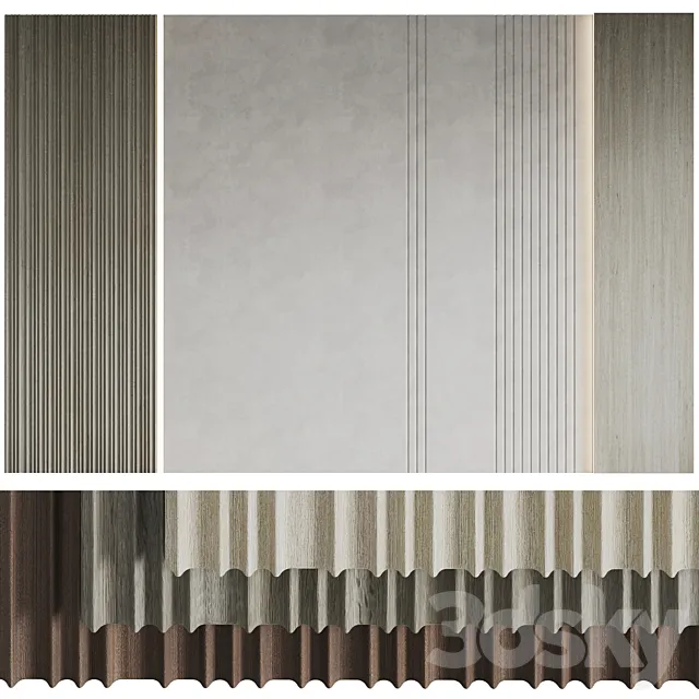 Decorative wall panels Wood 2 3D Model Decorative wall panels Wood 2 3D Model