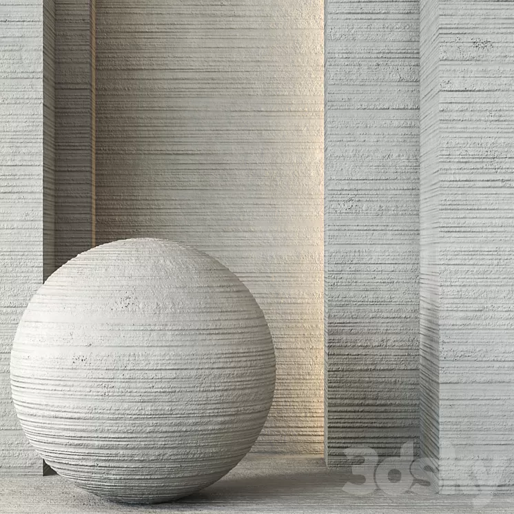 Decorative Wall Plaster Texture 4K – Seamless 3D Model Free Download