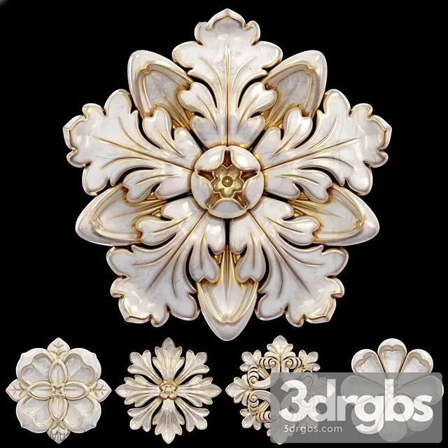 Decorative Wall Rosettes 01 3D Model Download Decorative Wall Rosettes 01 3D Model Download