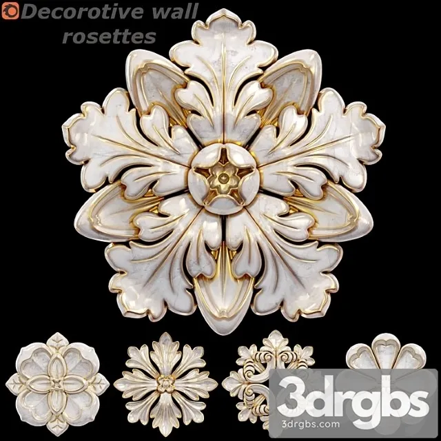 Decorative Wall Rosettes 01 3D Model Download