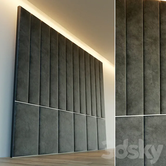 Decorative wall. Soft panel. 22 3D Model Decorative wall. Soft panel. 22 3D Model