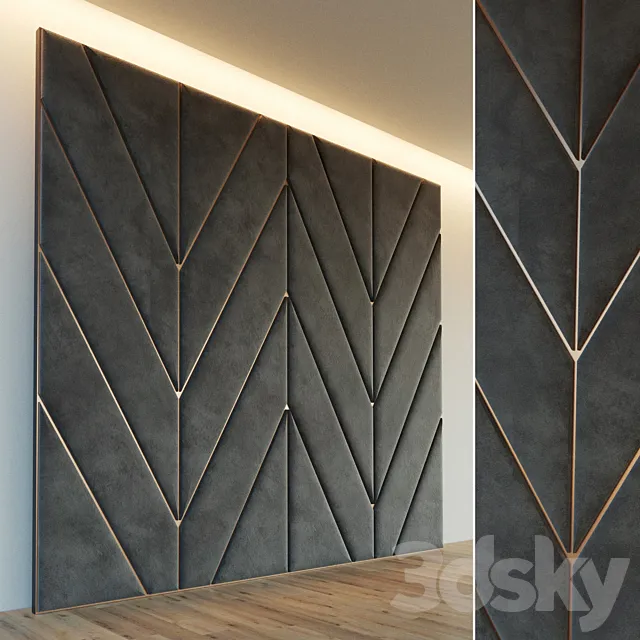 Decorative wall. Soft panel. 28 3D Model Decorative wall. Soft panel. 28 3D Model