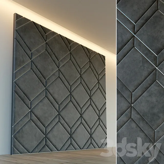 Decorative wall. Soft panel. 31 3D Model Decorative wall. Soft panel. 31 3D Model