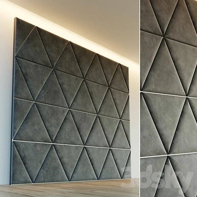 Decorative wall. Soft panel. 34 3D Model Decorative wall. Soft panel. 34 3D Model