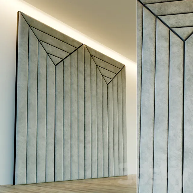 Decorative wall. Soft panel. 38 3D Model Decorative wall. Soft panel. 38 3D Model
