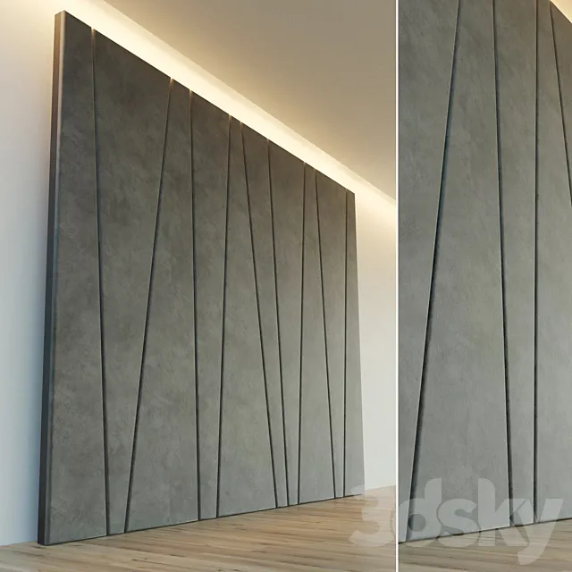 Decorative wall. Soft panel. 3D Model Decorative wall. Soft panel. 3D Model