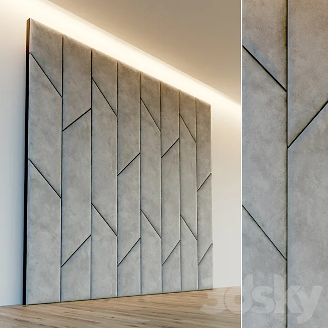 Decorative wall. Soft panel. 56 3DModel Decorative wall. Soft panel. 56 3DModel