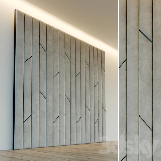 Decorative wall. Soft panel. 65 3D Model Decorative wall. Soft panel. 65 3D Model