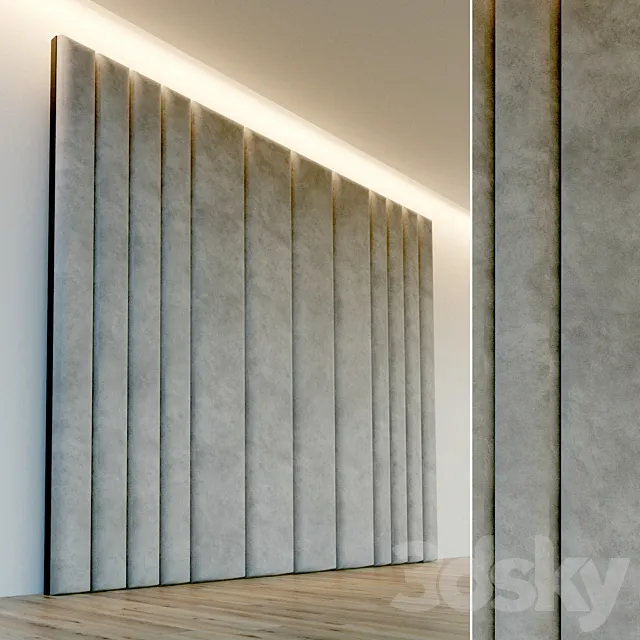 Decorative wall. Soft panel. 74 3D Model Decorative wall. Soft panel. 74 3D Model