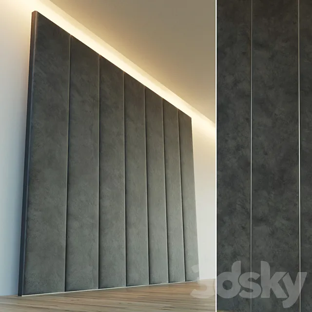 Decorative wall. Soft panel. 9 3D Model Decorative wall. Soft panel. 9 3D Model