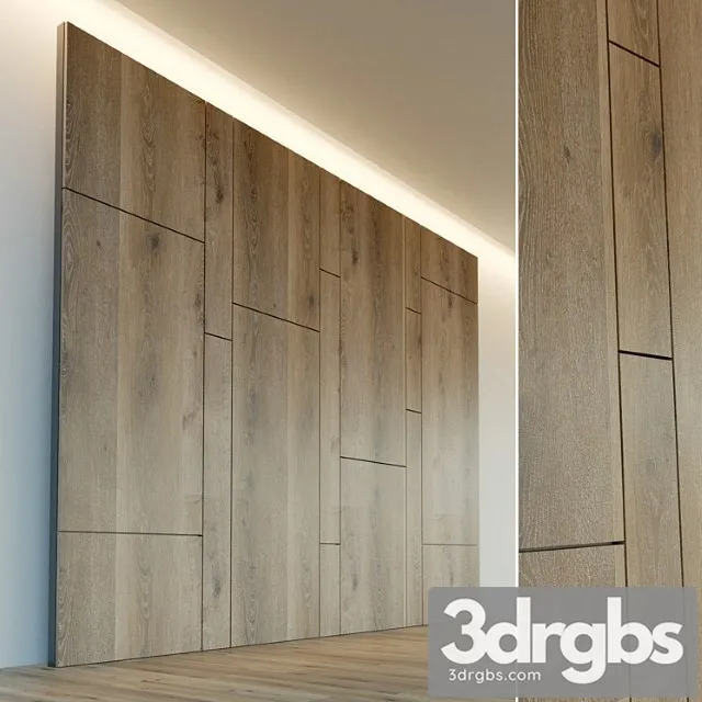 Decorative wall. wall panel made of wood. 15 3D Model Download