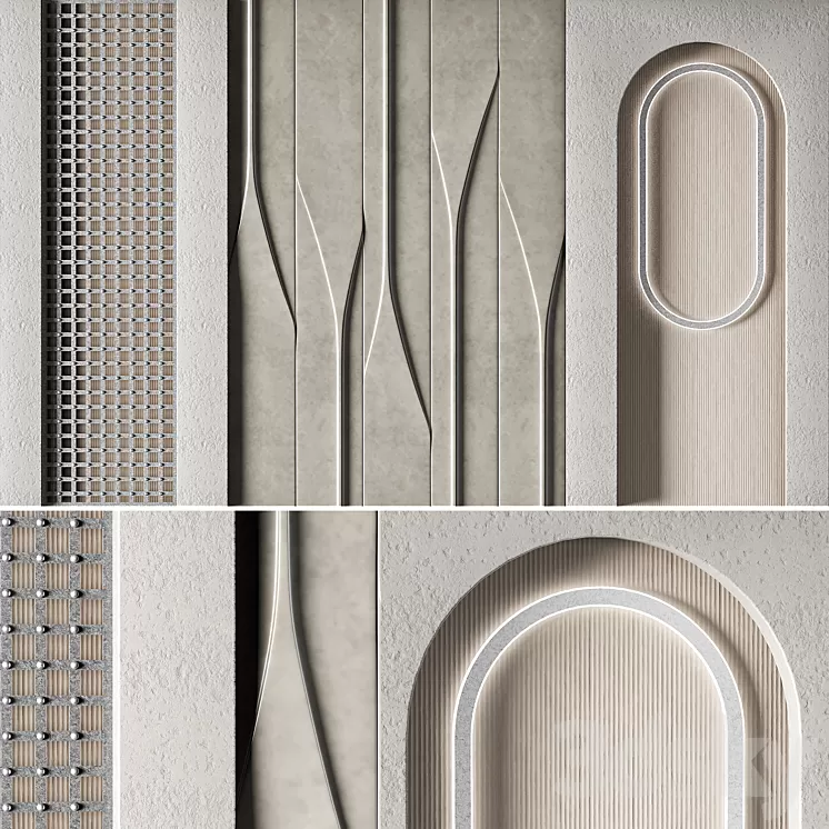 decorative wall01 3D Model Free Download