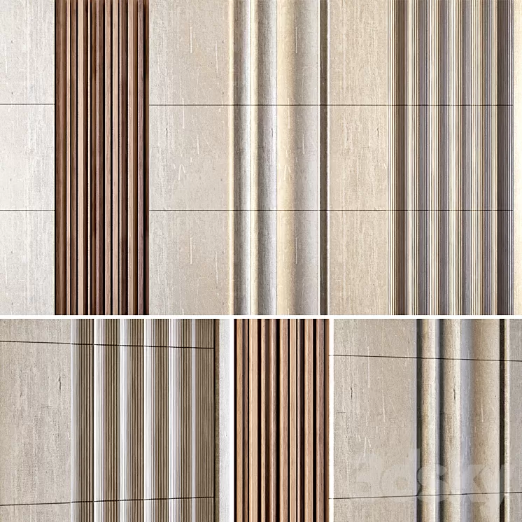 decorative wall02 3D Model Free Download