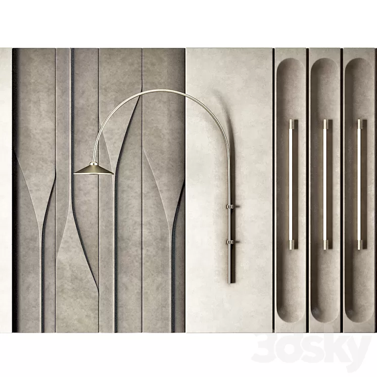 decorative wall07 3D Model Free Download