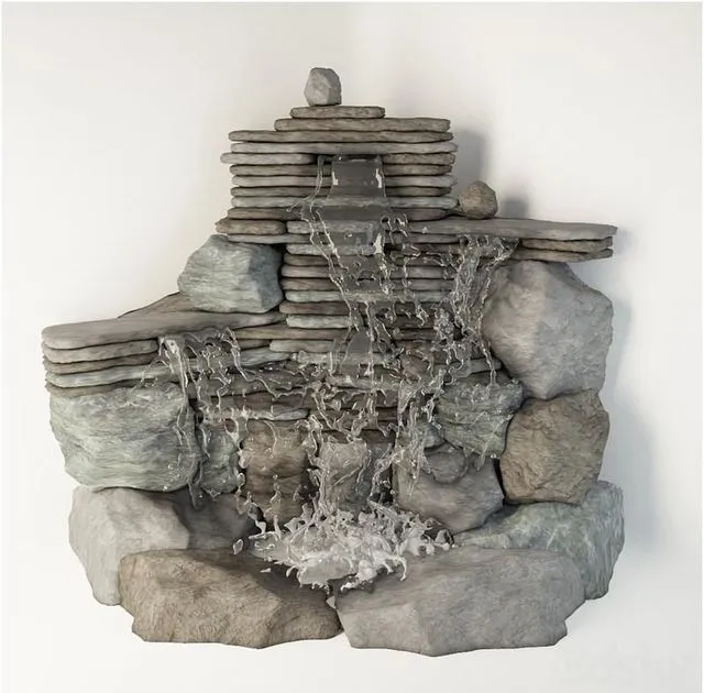Decorative waterfall 3D Model