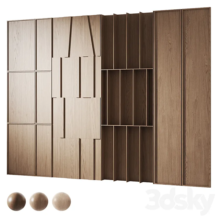 Decorative wood panels 6 3D Model Free Download