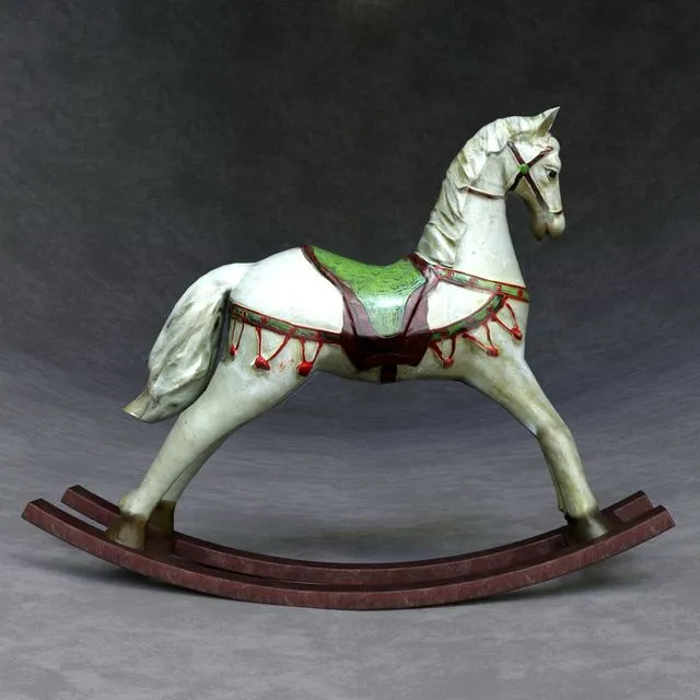 Decorative wooden rocking horse 3D Model Decorative wooden rocking horse 3D Model