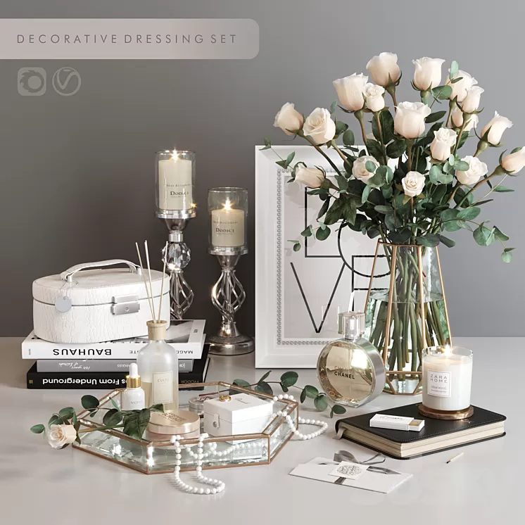 Decorative_Dressing_Set 3D Model Free Download