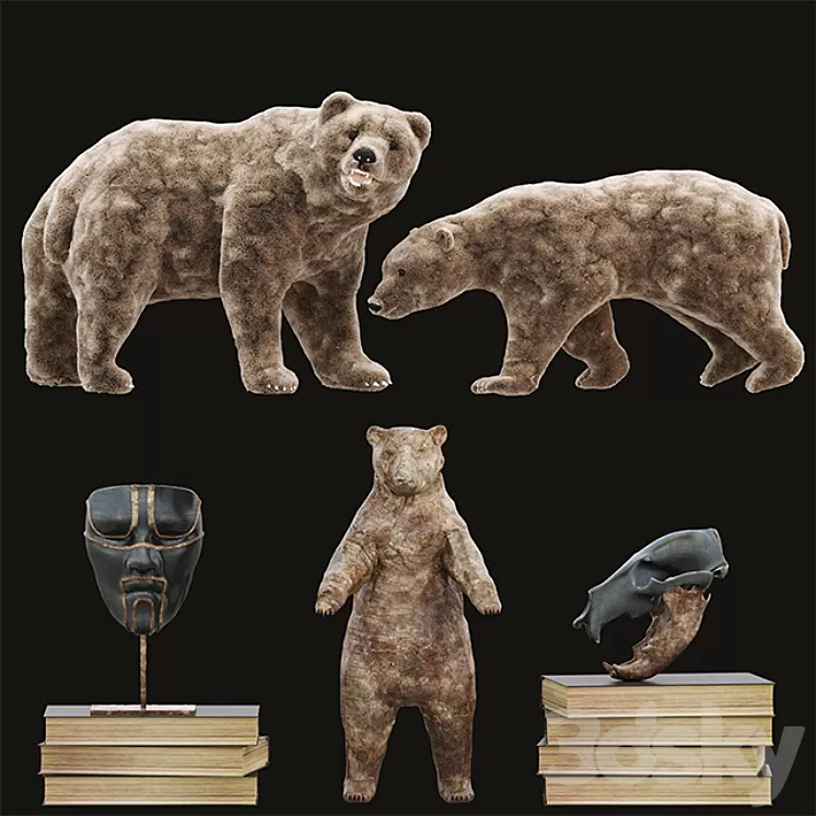Decorative_set_bear_3 3D Model