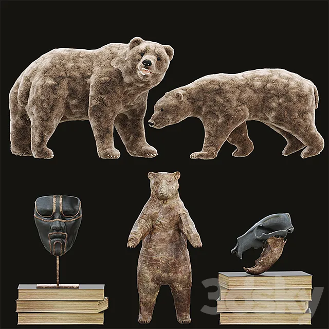 Decorative_set_bear_3 3DModel