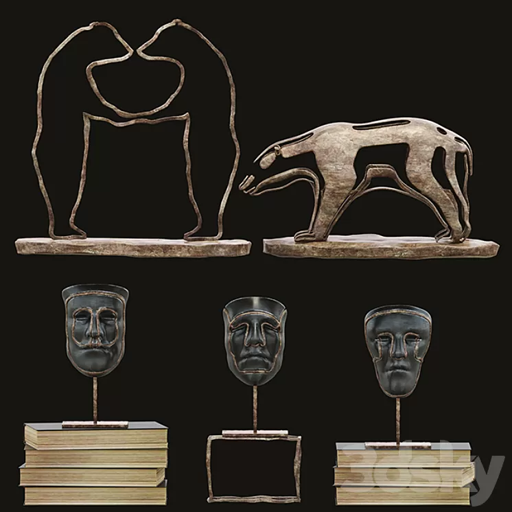 Decorative_set_bear_4 3D Model