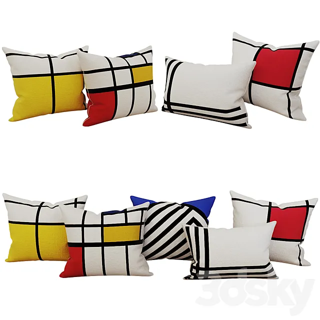 Decorative_set_pillow_12 3DModel Decorative_set_pillow_12 3DModel