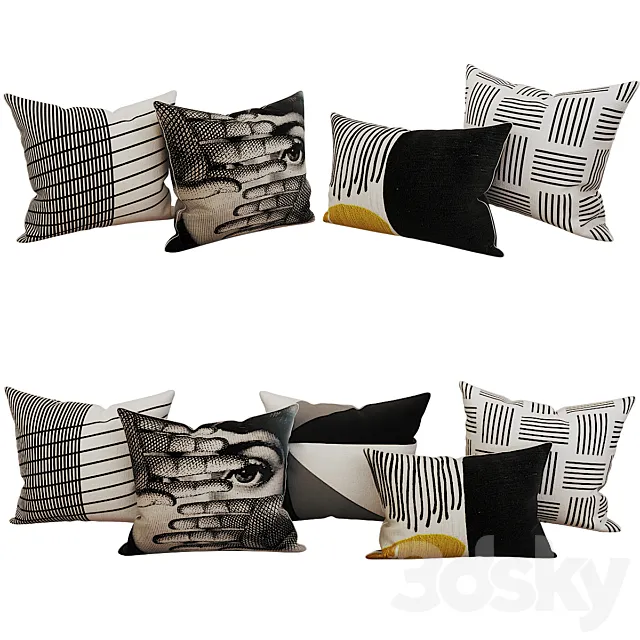 Decorative_set_pillow_14 3DModel Decorative_set_pillow_14 3DModel