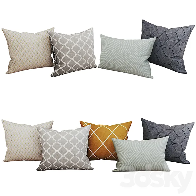 Decorative_set_pillow_27 3D Model Decorative_set_pillow_27 3D Model