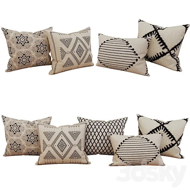 Decorative_set_pillow_38 3D Model Decorative_set_pillow_38 3D Model