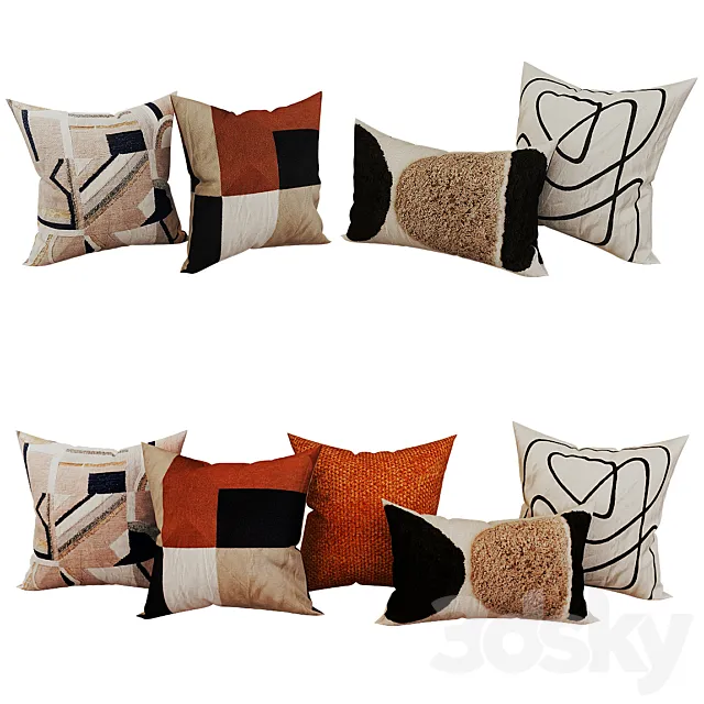 Decorative_set_pillow_48 3D Model Decorative_set_pillow_48 3D Model