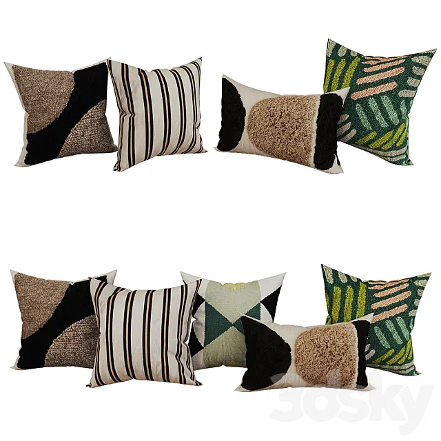Decorative_set_pillow_50 3D Model Decorative_set_pillow_50 3D Model