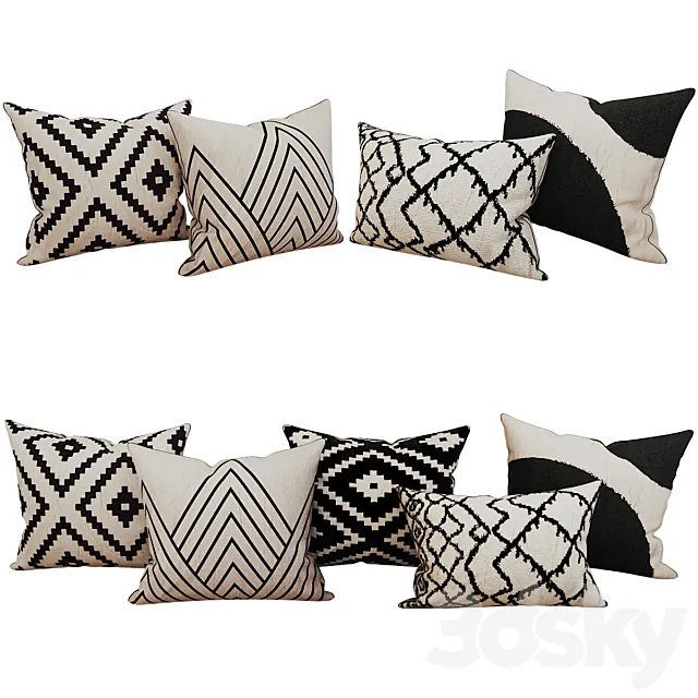 Decorative_set_pillow_8 3D Model Decorative_set_pillow_8 3D Model