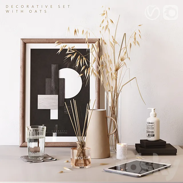 Decorative_set_with_oats 3D Model