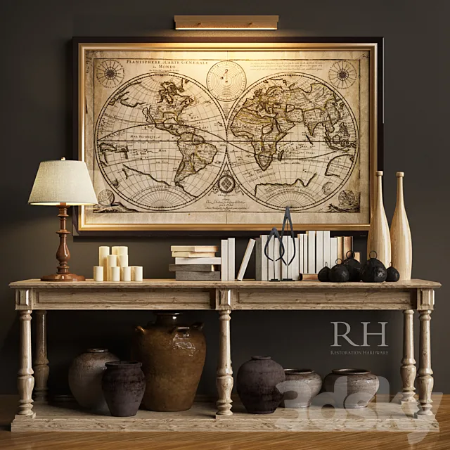 Decorotive set Restoration Hardware 3D Model