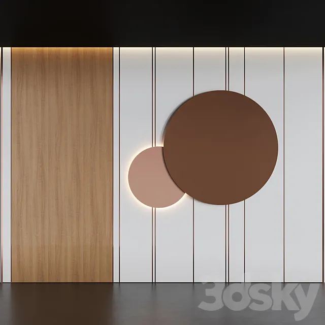 Decotarive Wall panel 001 3D Model Decotarive Wall panel 001 3D Model