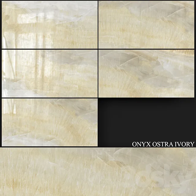 Decovita Onyx Ostra Ivory 600×1200 3D Model