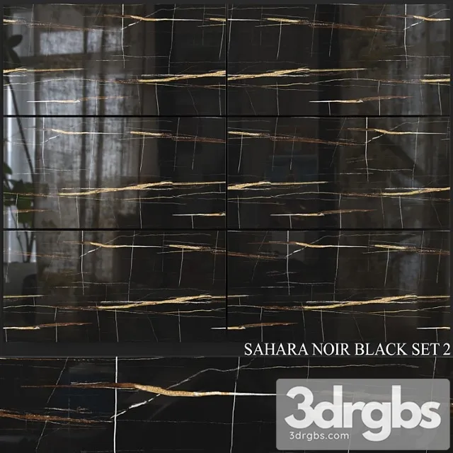 Decovita sahara noir black 600×1200 set 2 3D Model Download