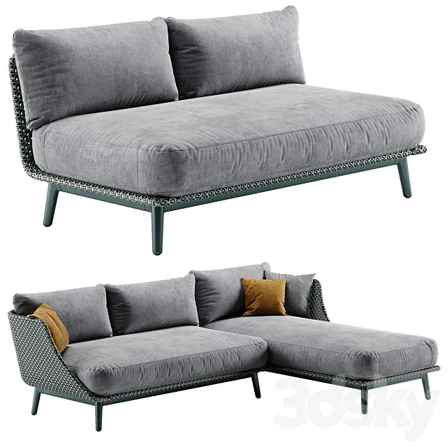 Dedon Mbarq sectional sofa 3DModel Dedon Mbarq sectional sofa 3DModel