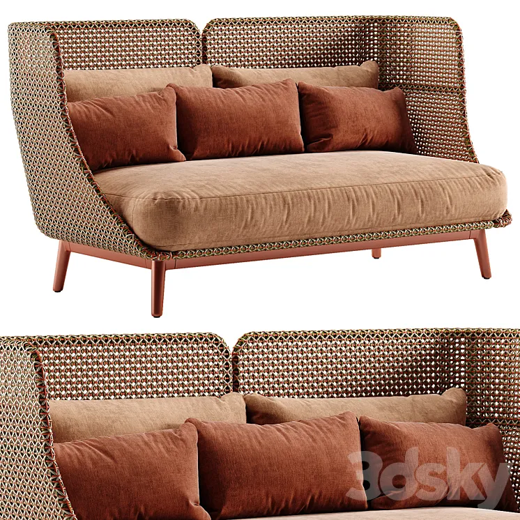 Dedon Mbarq sofa with high backrest 3D Model Free Download Dedon Mbarq sofa with high backrest 3D Model Free Download
