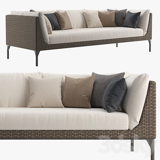 Dedon “MU 4-seater” sofa outdoor 3DModel