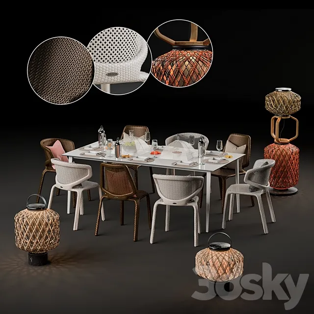 Dedon set 3D Model