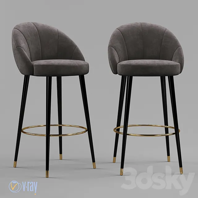 Deep House. Bar stool Ferrara. 3DModel