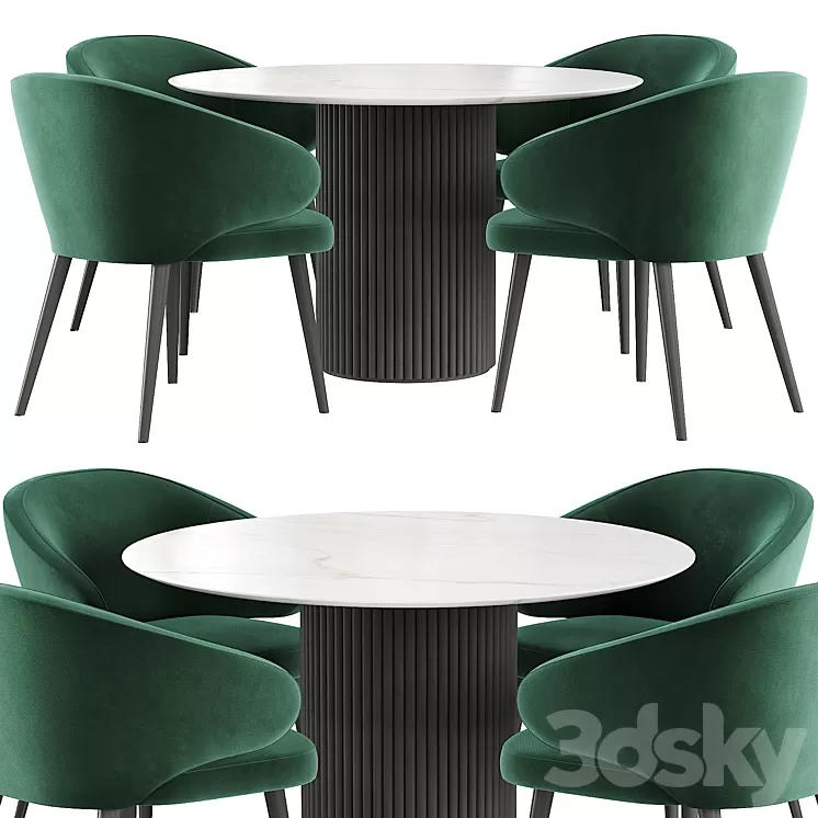 Deep House Bilbao Palais Royal dining table 3D Model Free Download