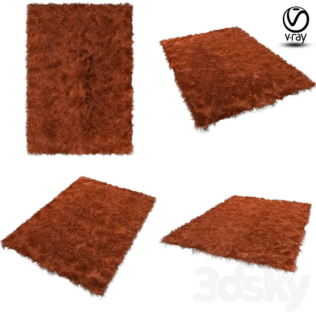 Deep-piled carpet 3D Model Deep-piled carpet 3D Model