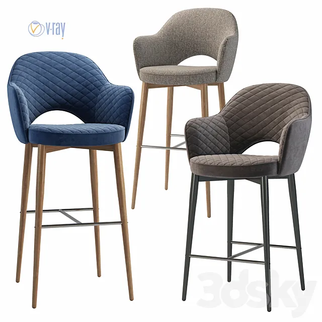 Deephouse. Bar stool semi-bar Martin 3D Model