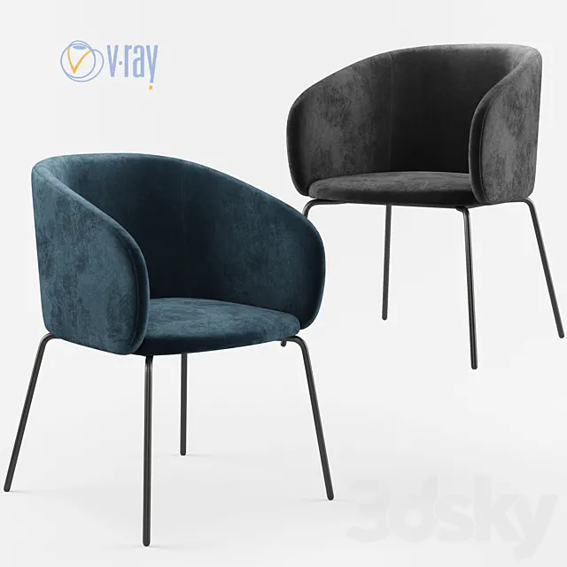 Deephouse. chair lucerne. art. 53483 53484 3D Model