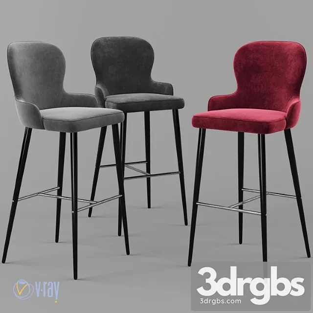 Deephouse. chamonix bar stool 2 3D Model Download