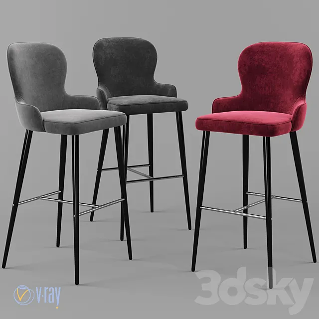 Deephouse. Chamonix Bar Stool 3DModel Deephouse. Chamonix Bar Stool 3DModel