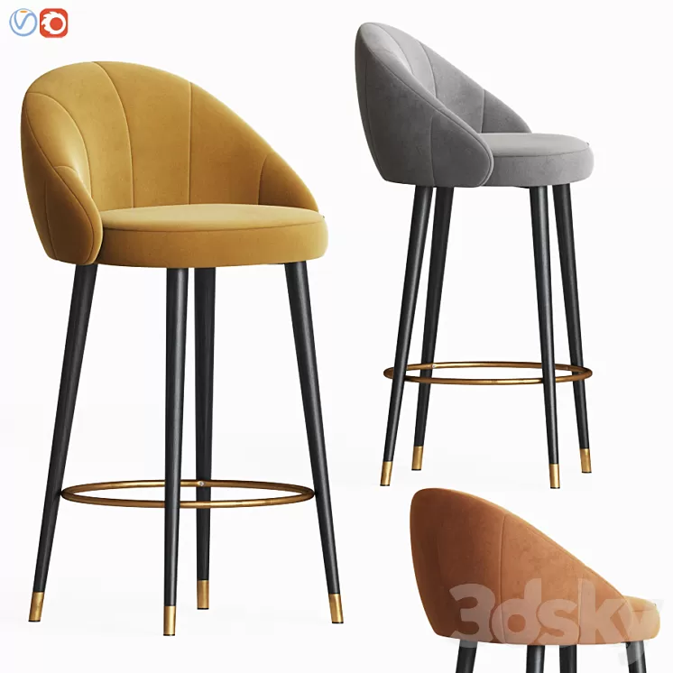 Deephouse ferrara barstool 3D Model