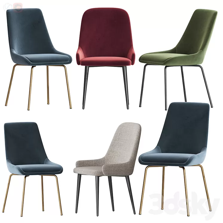 Deephouse Hamburg & Aragon Chair Set 3D Model Deephouse Hamburg & Aragon Chair Set 3D Model